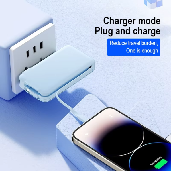 Wall Charger Built In Cables Power Bank - Image 3