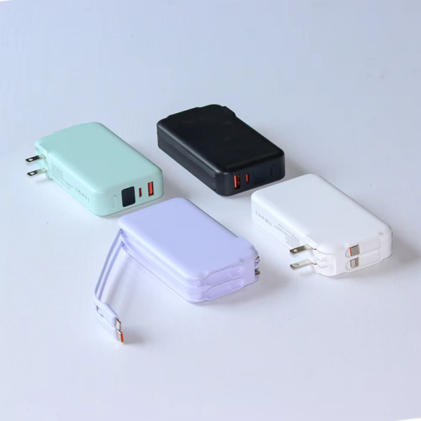 Wall Charger Built In Cables Power Bank - Image 2