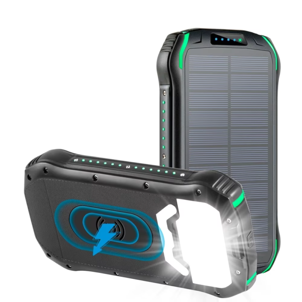 wireless charging solar power bank